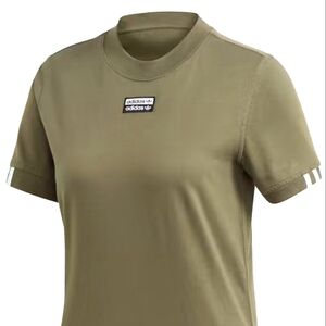 Adidas Green T-Shirt Short Sleeve Logo XS Sporty Athletic Casual Streetwear Tee